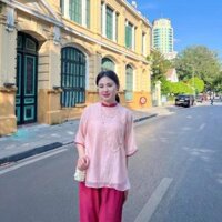 Bộ Đồ Lam Nữ Đi Chùa Chất Vải Lụa Ngọc Trai Tay Dài Họa Tiết Thêu Hoa Hồng Tay Loe Viền DL013 Áo Top Women