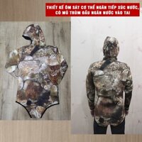Bộ đồ lặn biển liền thân giữ nhiệt cơ thể, chống thấm nước, có mũ trùm đầu – size L