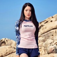 Bộ đồ lặn xẻ đôi dành cho nữ Hàn Quốc - Quần dài tay có áo ngực tích hợp, chống nắng, khô nhanh để lướt sóng, lặn và suối nước nóng