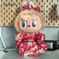 Bộ đồ liền thân GOUPDO Labububububu, Quần áo búp bê Labubububupu hoạt hình dễ thương, Thời trang thủ công có thể thay thế Labubupu Kimono cho búp bê Labupu 30cm