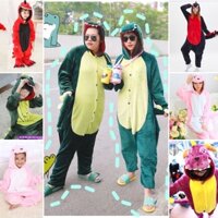 Bộ đồ liền thân hình thú Khủng Long - Kỳ Lân - Totoro - Stitch cho người lớn và trẻ em dễ thương ấm áp
