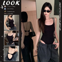 Bộ đồ liền thân hở lưng gợi cảm có đệm ngực, Bộ đồ liền thân co giãn dày-Super Pretty