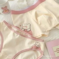 Bộ đồ lót cặp dễ thương, một nam một nữ, bộ cotton cho cặp đôi