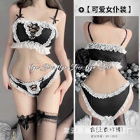 Bộ đồ lót cosplay 2 mảnh viền ren gợi cảm
