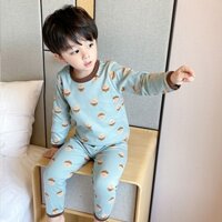 Bộ Đồ Lót Cotton Nguyên Chất Kháng Khuẩn Mặc Ở Nhà Mùa Thu Cho Bé