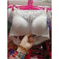 Bộ đồ lót ren cáo cấp boya màu trắng