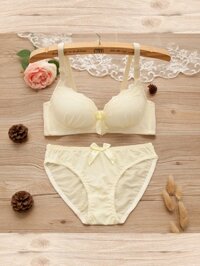 Bộ đồ lót ren nữ sinh phong cách nhật bản cao cấp DOL61-Vàng