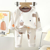 Bộ đồ lót trẻ em, đồ ngủ cho trẻ lớn, quần áo giữ nhiệt cho bé, đồ lót mùa đông ấm áp cho bé trai và bé gái