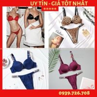 Bộ đồ lót VJ.trơn dây viền chữ mút dày nâng ngực quần dây sexy