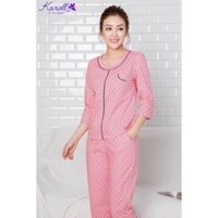 Bộ đồ mặc nhà Karoll -Bộ thô quần dài áo tay lửng NH18.xxx34