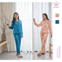 Bộ đồ mặc nhà kiểu dáng pyjamas dài tay quần dài Winny - 1MNSA22557D