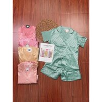 Bộ Đồ Mặc Nhà Pijama Lụa Gấm Quần Đùi - Set đồ nữ mặc nhà Cao Cấp SANG XỊN MỊN