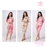 Bộ đồ mặc ở nhà áo cộc tay, quần ngố Winny- 1MNSA23122N