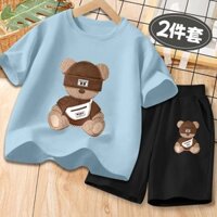 Bộ đồ mỏng thoáng khí cho bé trai Jialu Tiger, mùa hè mới, cotton nguyên chất, tay ngắn, quần short, bộ hai mảnh, xu hướng hot A-Class