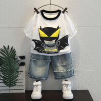 Bộ Đồ Mùa Hè Bé Trai 2024 Phong Cách Mới Thời Trang Cho Bé Quần Áo Tay Ngắn Trẻ Em Mùa Hè Mỏng Batman Bộ Đồ Hai Mảnh❤3.12❤