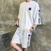 Bộ đồ nam mùa hè phong cách chất cotton