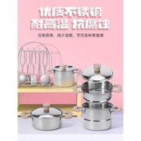 Bộ đồ nấu ăn mini, phiên bản thực tế, có thể nấu ăn, bộ đồ chơi cho trẻ em, quà sinh nhật cho trẻ em