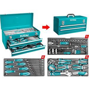 Bộ đồ nghề đựng trong hộp sắt 59 chi tiết Total THPTCS70971