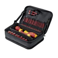 Bộ đồ nghề sửa chữa cách điện 1000V slimVario® kèm 32 chi tiết Wiha 43465