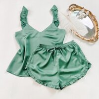 Bộ đồ ngủ 2 dây bèo lụa cao cấp thiết kế GHP-Garment