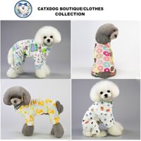 Bộ Đồ Ngủ Bốn Ống Họa Tiết Vịt Vàng Nhỏ Dễ Thương Dành Cho Thú Cưng