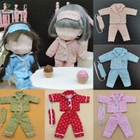 Bộ đồ ngủ búp bê ZONGGJZ, Mặt nạ mắt trang điểm Ob11 Quần áo ngủ, Chơi nhà Áo sơ mi Quần thay đổi Quần áo Obitsu 11 dễ thương 1 / 12 Búp bê BJD