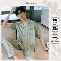 Bộ đồ ngủ cho nam mặc nhà màu xanh xám sang chảnh - Sincethen