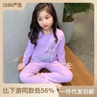 Bộ Đồ Ngủ cotton Tay Dài Dễ Thương Cho Bé Gái