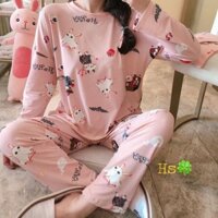 BỘ ĐỒ NGỦ DÀI TAY HOẠT HÌNH (SIZE <60KG)