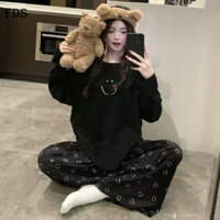 Bộ đồ ngủ dài tay nữ thu đông