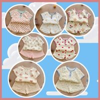 Bộ Đồ Ngủ Gồm Áo Thun Và Quần Short Bằng Vải Lanh Cotton In Hình Gấu Hoạt Hình Nhiều Kiểu Dáng Dành Cho Trẻ Em Sơ Sinh 1*