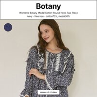 Bộ đồ ngủ hai mảnh cổ tròn dài tay Botani Modal dành cho nữ