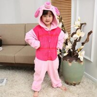 Bộ đồ ngủ hình thú heo hồng đậm 1938 liền thân lông mịn Pijama Động Vật Hoạt Hình cho trẻ em người lớn Cosplay - 130