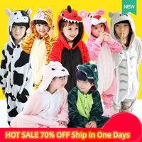 Bộ Đồ Ngủ Liền Thân Hình Khủng Long / Stitch / Gấu Trúc / Hổ / Totoro Hoạt Hình Cho Bé Trai