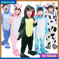 Bộ Đồ Ngủ Liền Thân Hình Khủng Long / Stitch / Pikachu Hoạt Hình Dễ Thương Thời Trang Mùa Đông Cho Bé