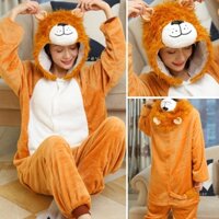 Bộ Đồ Ngủ Liền Thân Hình Sư Tử Hoạt Hình Cho Nam Và Nữ