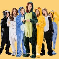 Bộ Đồ Ngủ Liền Thân Hình Pikachu/Khủng Long Dễ Thương Cho Bé