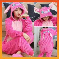 Bộ Đồ Ngủ Liền Thân Hóa Trang Hoạt Hình Khủng Long / pikachu / stitch / Gấu Trúc / Khủng Long Cho Bé