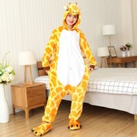 Bộ Đồ Ngủ Liền Thân Hóa Trang Hươu Cao Cổ Dễ Thương Cho Nữ