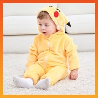 Bộ Đồ Ngủ Liền Thân Hóa Trang Hoạt Hình pikachu Khủng Long / stitch Dễ Thương Cho Bé Trai Và Gái