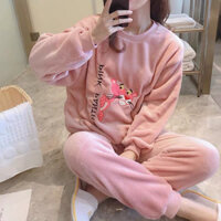 Bộ Đồ Ngủ Lông Báo Hồng FreeSize , Bộ Bông Nỉ Giữ Nhiệt Bo Gấu Mặc Nhà Siêu Ấm Bikini Wannale 167