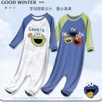 Bộ Đồ Ngủ Một Mảnh Trẻ Em Hoạt Hình Dễ Thương Bé Trai Bé Gái Phong Cách Mỏng Mùa Hè Modal Điều Hòa Không Khí Phù Hợp Với Ba Phần Tư Tay Túi Ngủ