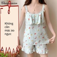 Bộ đồ ngủ nữ áo ngọt ngào + quần short mặc ở nhà
