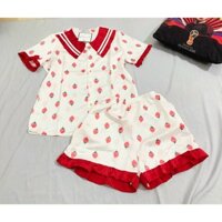 Bộ đồ ngủ nữ cộc tay quần đùi mặc nhà mùa hè mát,