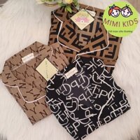Bộ Đồ Ngủ Pijama Bé trai Set Quần Áo Trẻ Em Mặc Nhà Lụa Satin Nhiều Màu Dài Tay Cao Cấp 10-15kg