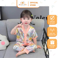 BỘ ĐỒ NGỦ PIJAMA CHO BÉ GÁI HOẠ TIẾT DỄ THƯƠNG, CHẤT THUN LẠNH MỀM MÁT MÙA HÈ, CÂN NẶNG TỪ 9-35KG.