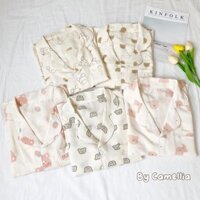 Bộ đồ ngủ Pijama mặc nhà dễ thương- Bộ ngủ đũi xốp hoạ tiết By Camellia QA01 ™️