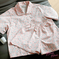 Bộ đồ ngủ pijama nữ cộc tay quần đùi hoạ tiết chú thỏ mặc nhà mùa hè S321 Blink Blink