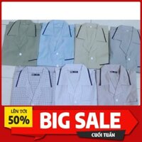 Bộ đồ ngủ pijama Tay dài quần dài kẻ sọc dành cho Nam trung niên *