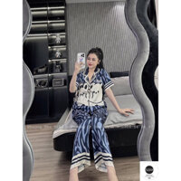 Bộ Đồ Ngủ Pijama Tay Ngắn Quần Dài Lụa Xước Cao Cấp, Đồ Bộ Mặc Nhà Dễ Thương, Pijama Nữ Lụa Xước mẫu mới nhất